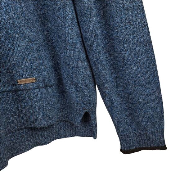 Rodd Gunn Knit Pullover Hoodie Sweatshirt Kingsley Mens XXL 2XL Ribbed Trim Blue - Picture 3 of 4